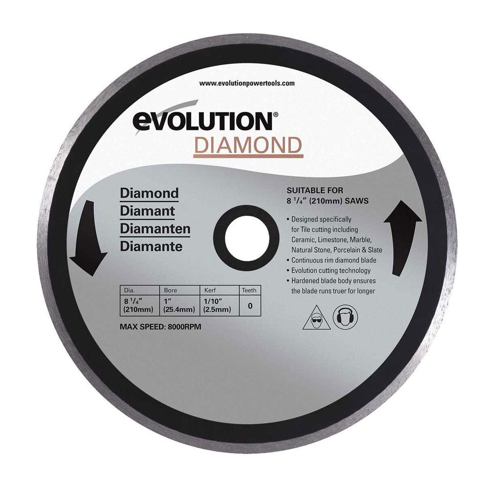 Evolution DB210 Diamond Cutting Blade for Rage 3S 210mm