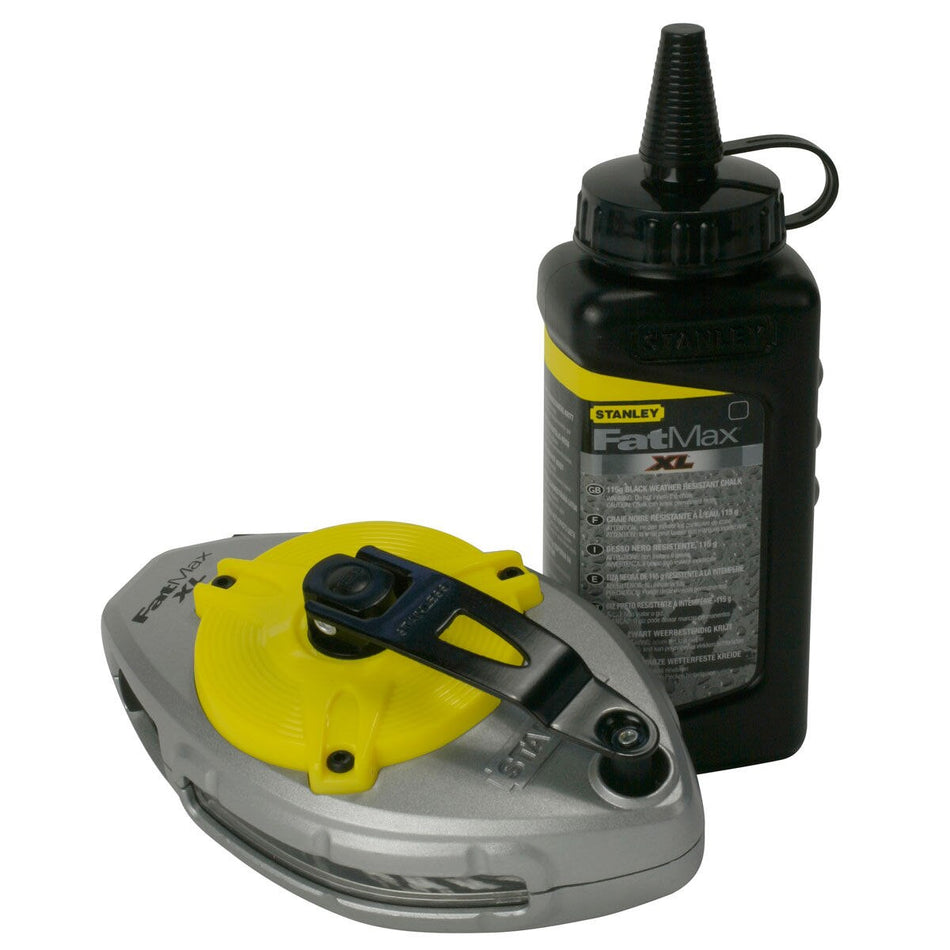 Stanley 0-47-488 FatMax Extreme Chalk Line & Black Builders Chalk