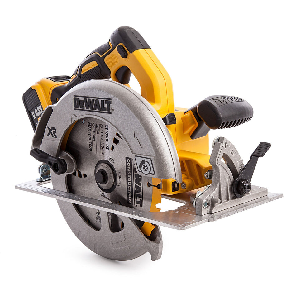 Dewalt DCS570P2 18V XR 184mm Brushless Circular Saw (2 x 5.0Ah Batteries)