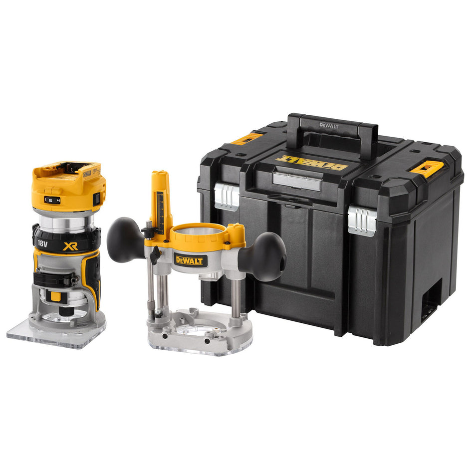 Dewalt DCW604NT 18V XR 1/4 inch Brushless Router + Extra Base (Body Only)