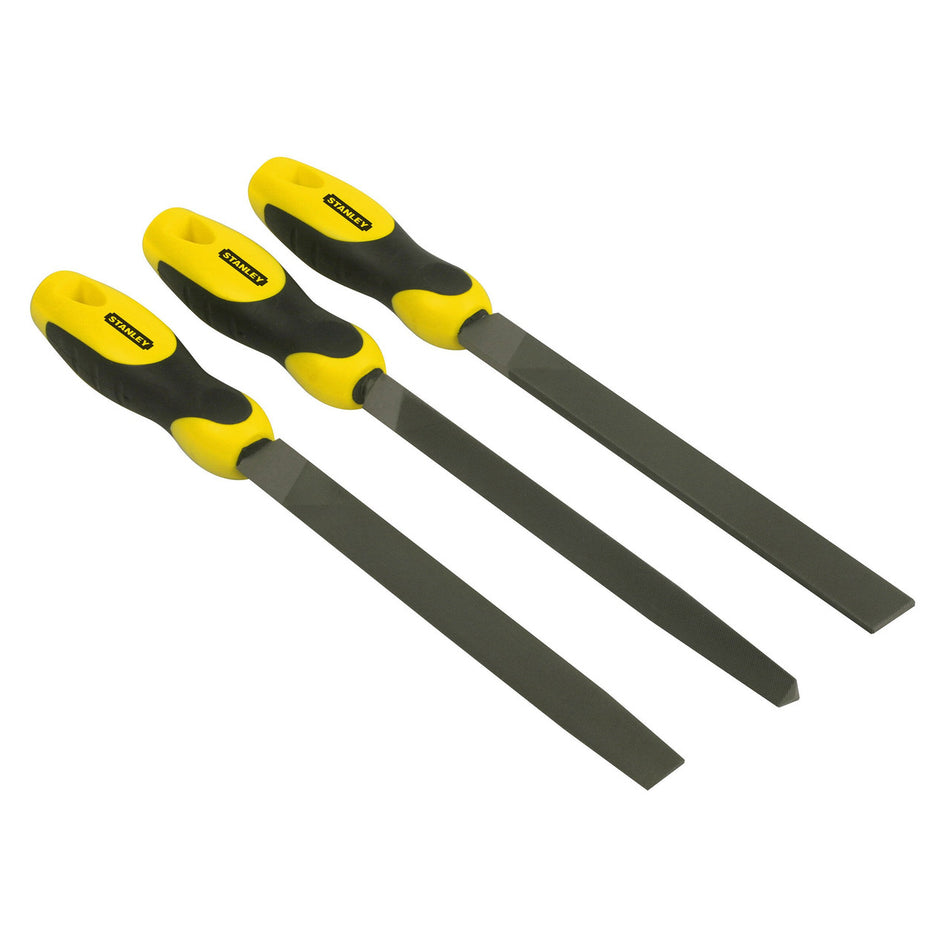 Stanley 0-22-464 File Set 8in - Flat, Half Round, 3 Square (3 Piece)