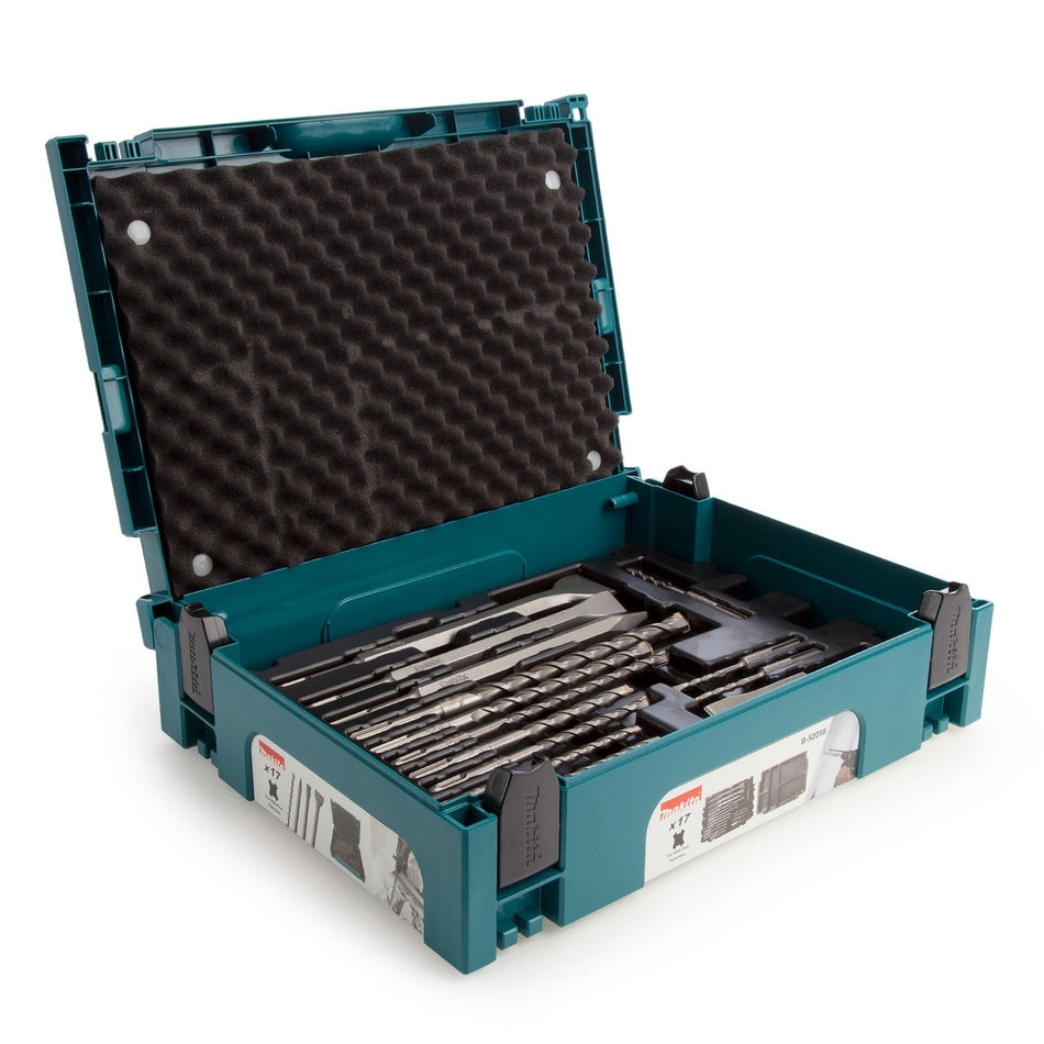 Makita B-52059 SDS+ Drill & Chisel Set In MakPac Case (17 Piece)