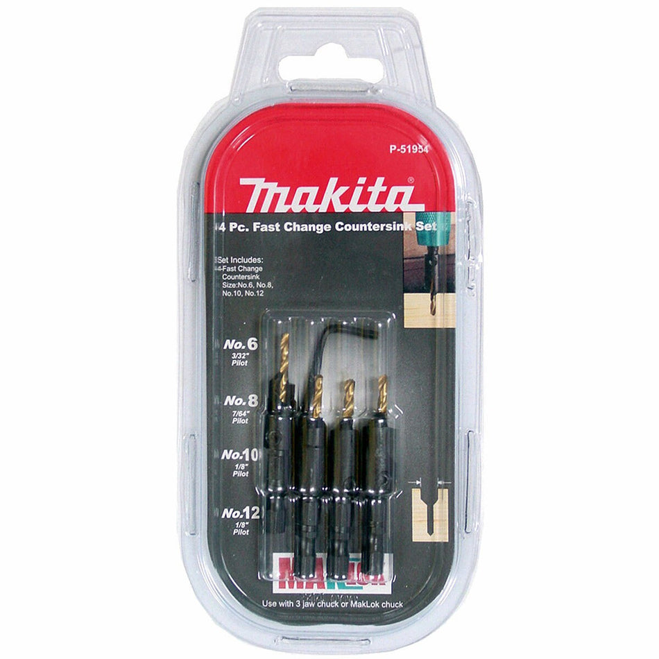 Makita P-51954 Fast Change Countersink Set (4 Piece)