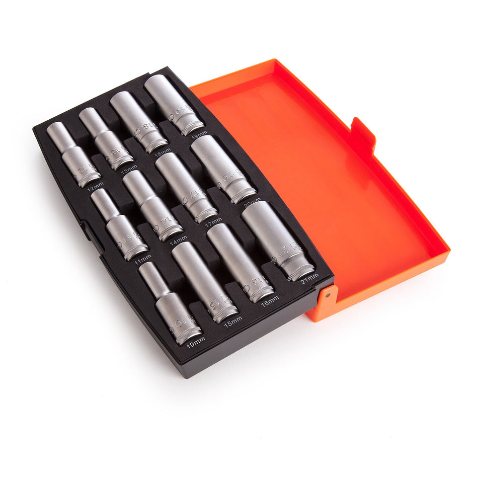 Bahco S1612L Deep Socket Set 1/2in Drive (12 Pieces)