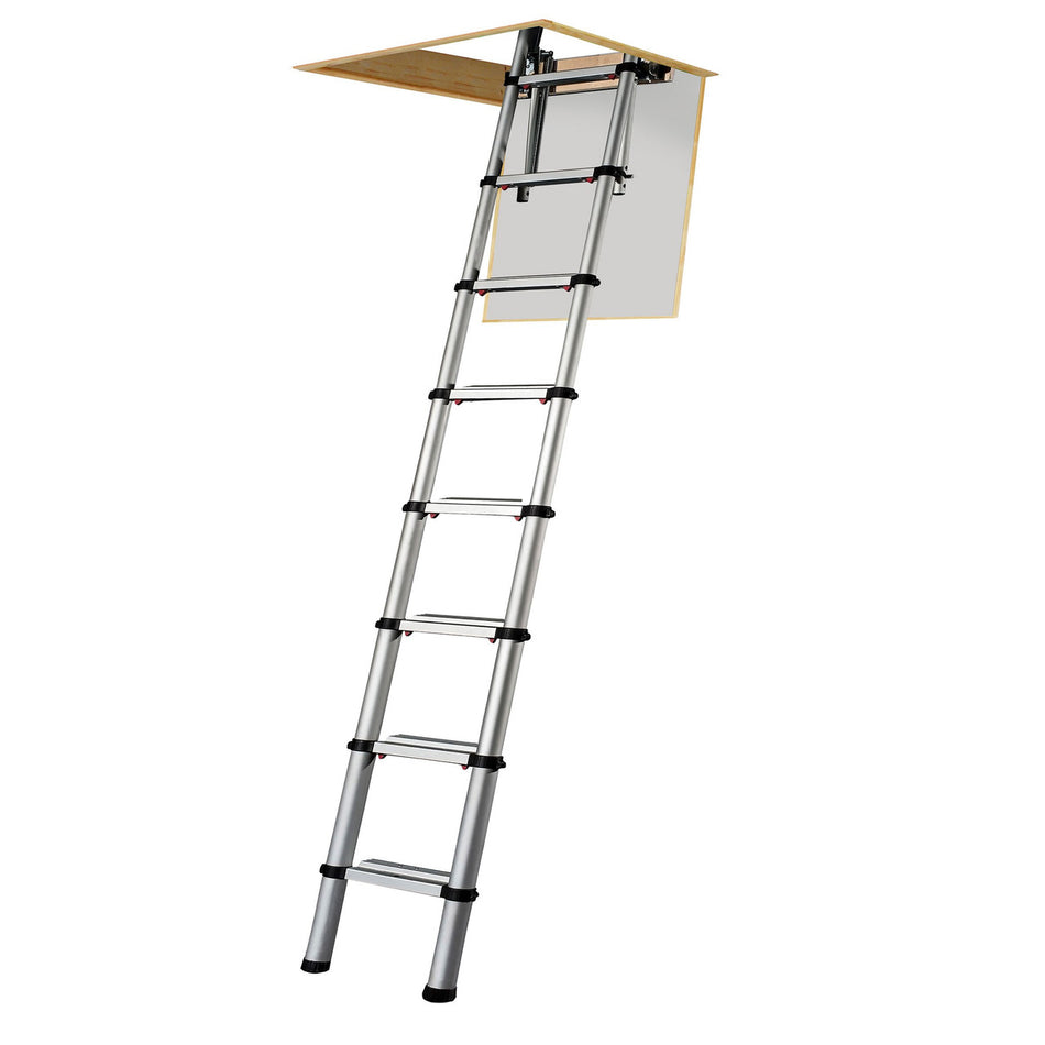 Werner 301000 Telescopic Loft Ladder Aluminium 2.6 Metres / 8.53 Feet