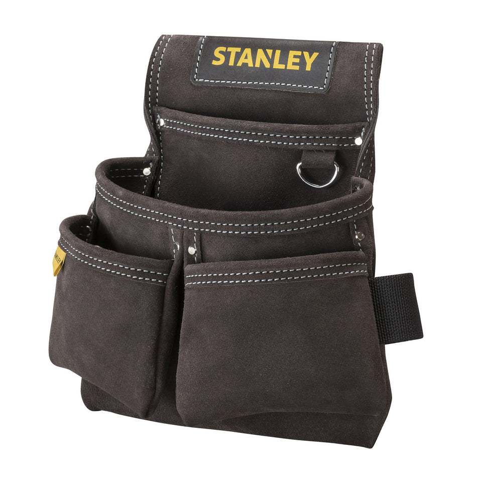 Stanley STST1-80116 Leather Double Nail Pocket Pouch for Tool Belt