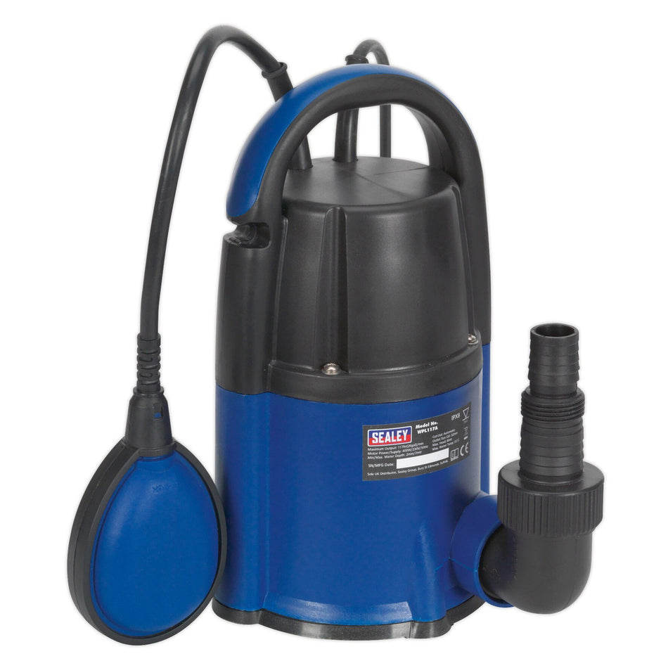 Sealey WPL117A Submersible Water Pump Automatic Low Level 2mm 117L (240V)