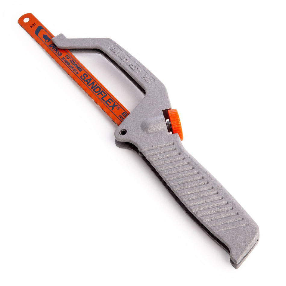 Bahco 208 Mini Hacksaw with Sandflex 24 tpi Bi-Metal Blade 250mm / 10 Inch