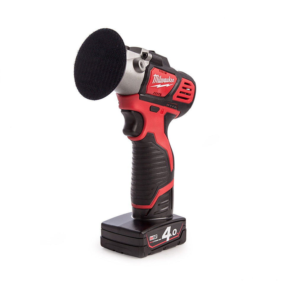 Milwaukee M12BPS-421X 12V Sub Compact Polisher/Sander (1 x 2.0Ah + 1 x 4.0Ah Battery)