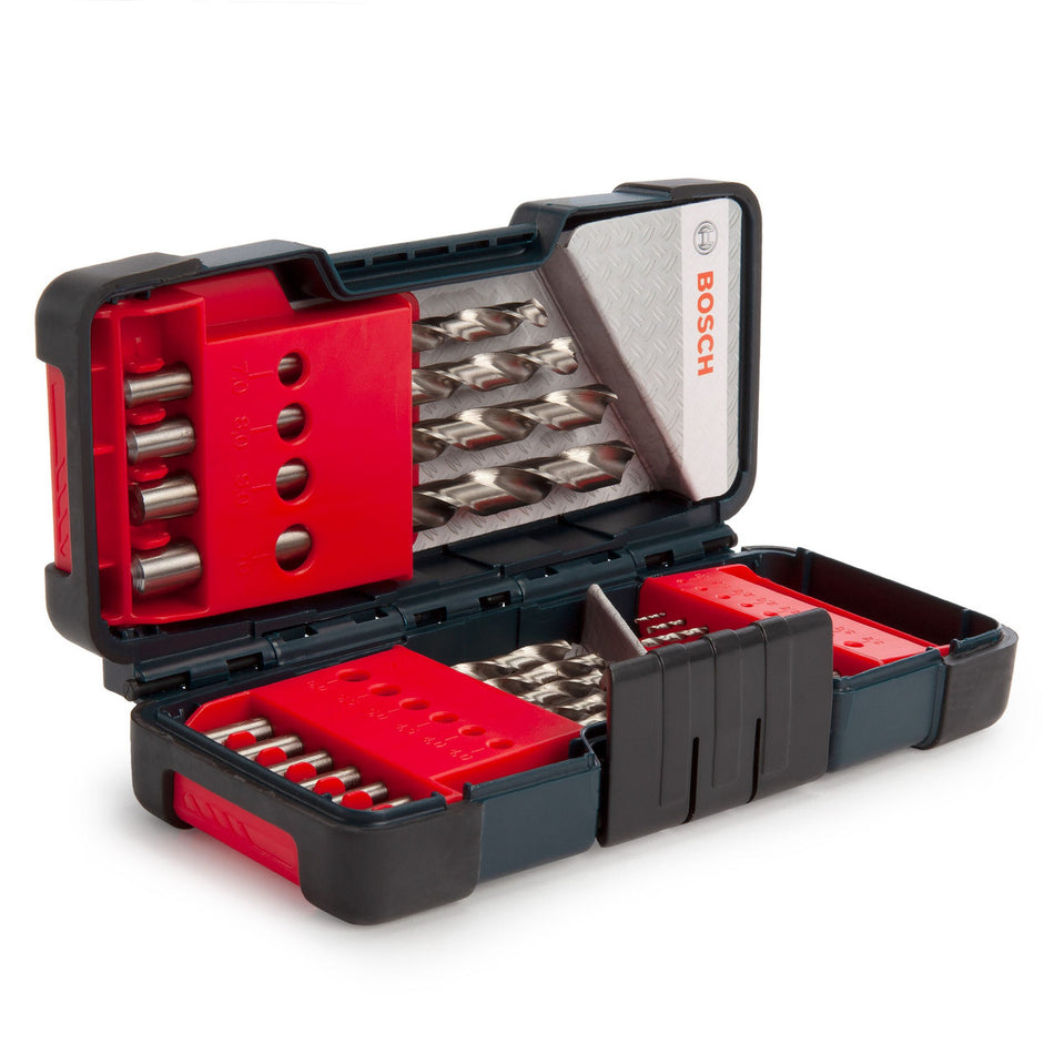 Bosch 2607019578 HSS-G Metal Drill Bit Set in Tough Box (18 Piece)