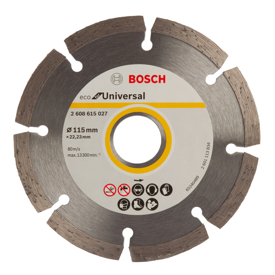 Bosch 2608615027 Eco Universal Diamond Cutting Blade 115mm x 22.23mm