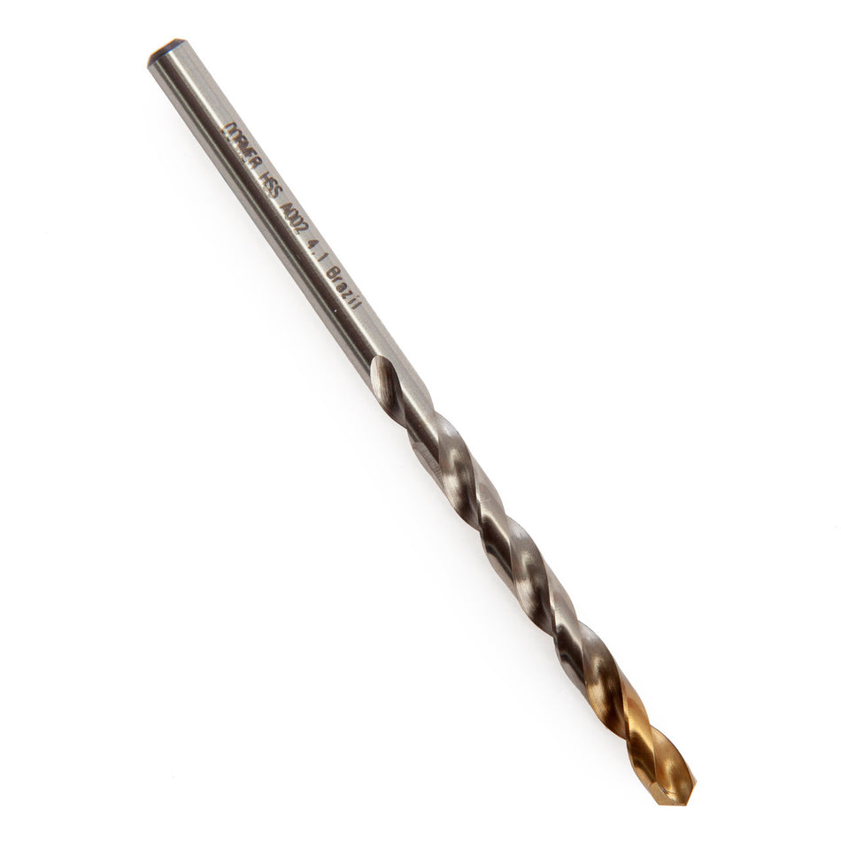 Dormer A002 HSS TiN Coated Tip Jobber Drill Bits 4.1mm (Box Of 10)