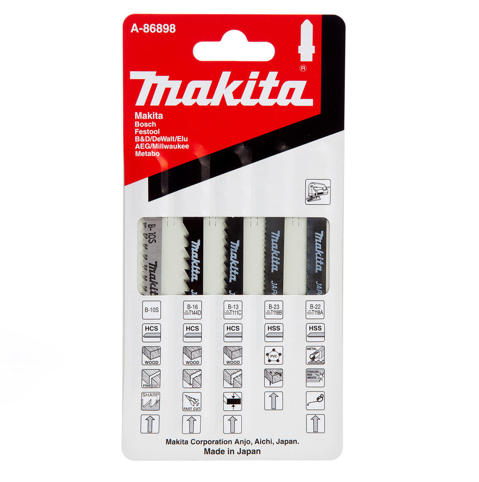 Makita A-86898 Jigsaw Blades for Wood PVC & Metal (5 Piece)