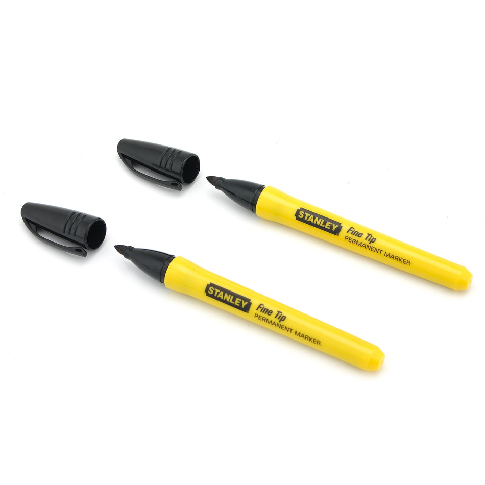 Stanley 0-47-316 FatMax Black Permanent Marker Fine Tip (Pack Of 2)