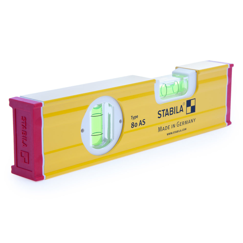 Stabila 200mm / 8" Spirit Level Type 80 AS 2 Vials (19565 /STB80AS-20)