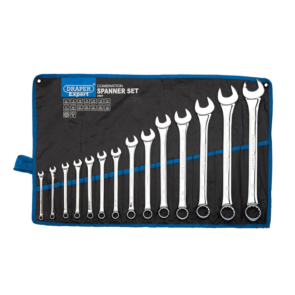 Draper 29547 Metric Combination Spanner Set (14 Piece)