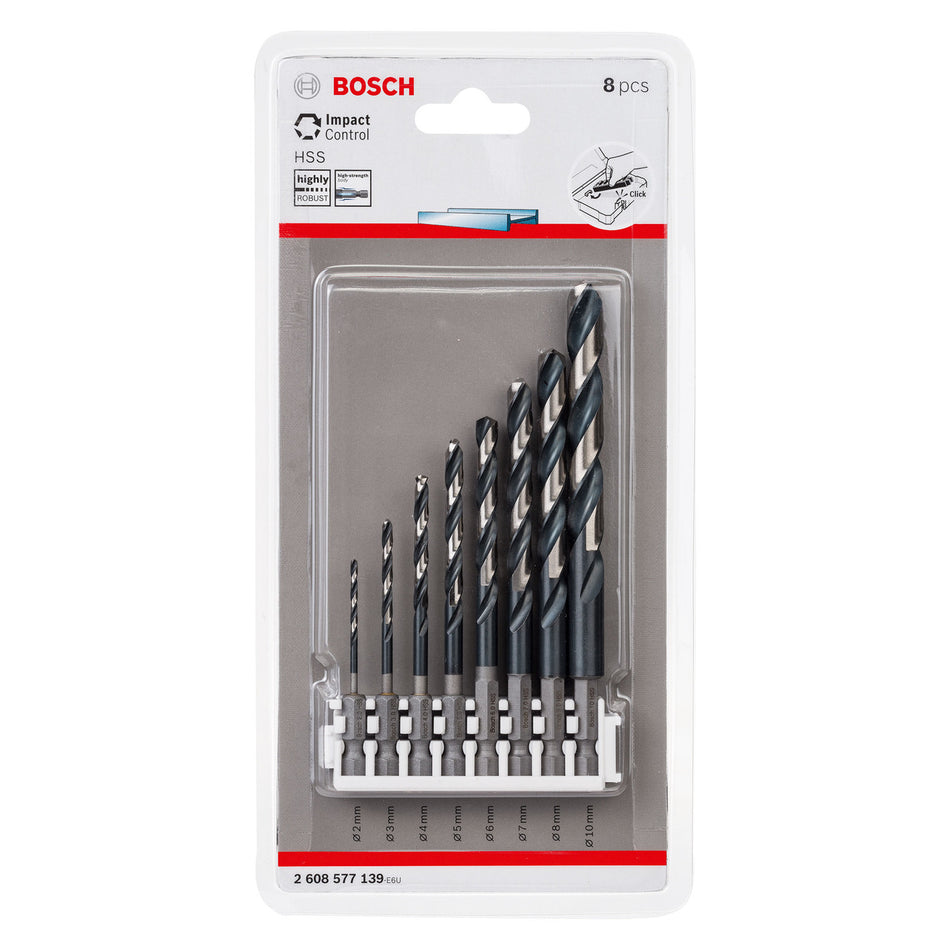 Bosch 2608577139 HSS Impact Drill Bit Set (8 Piece)