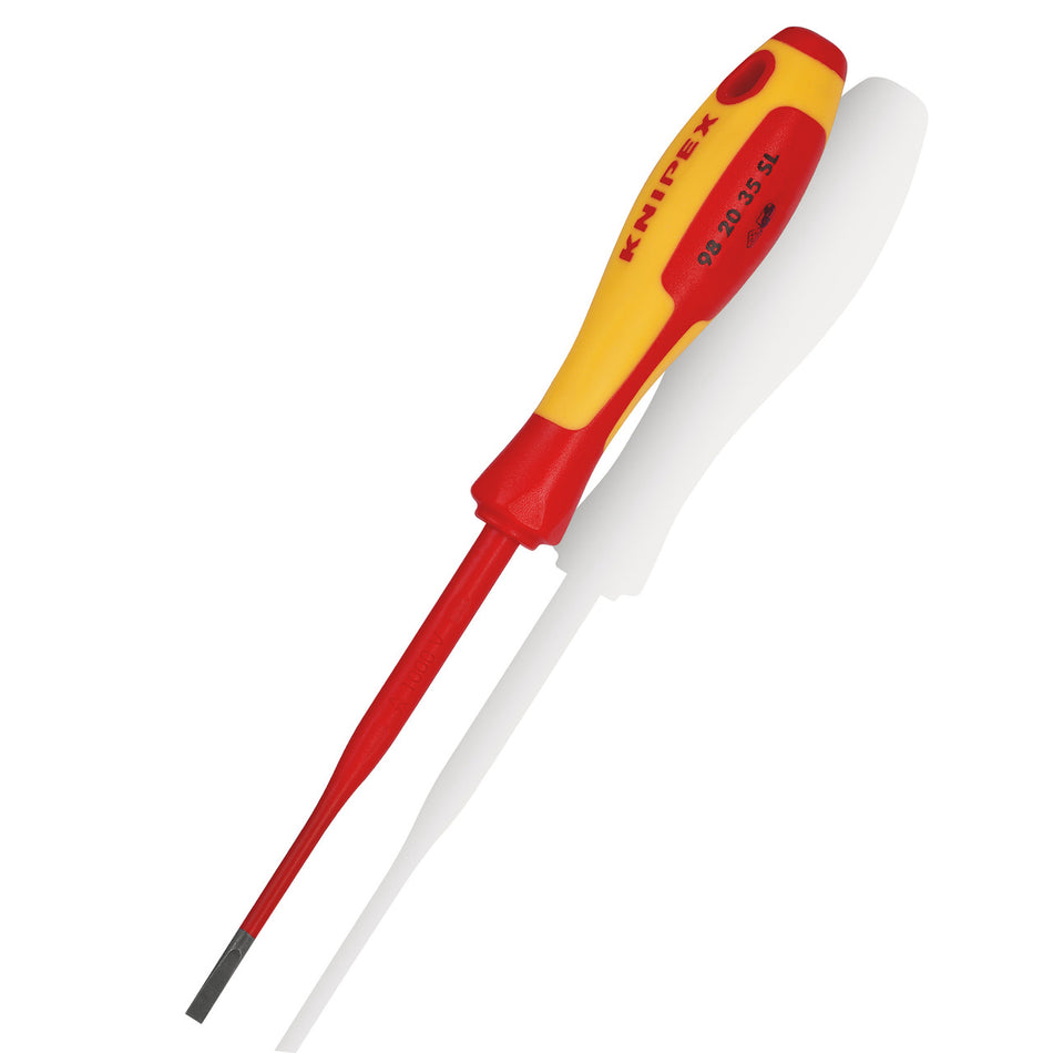 Knipex 982035SL VDE Slim Slotted Screwdriver 1000V 3.5mm x 202mm