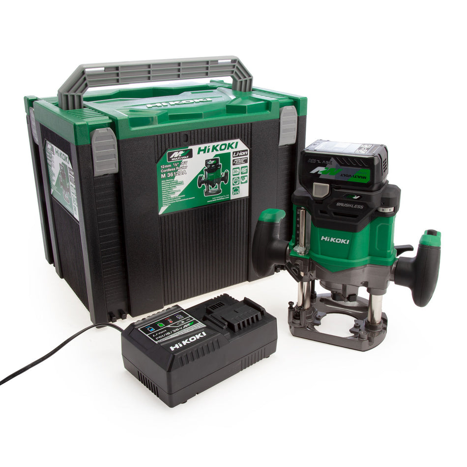 HiKOKI M3612DAJPZ 36V Brushless 1/2" Router (1 x 2.5Ah Battery)