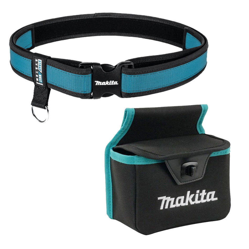 Makita E-05337 Quick Release Belt & 199297-7 Twin Battery Pouch Set