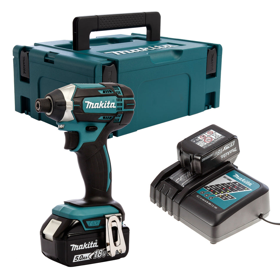 Makita DTD152RTJ 18V LXT Impact Driver (2 x 5.0Ah Batteries) in MakPac Case