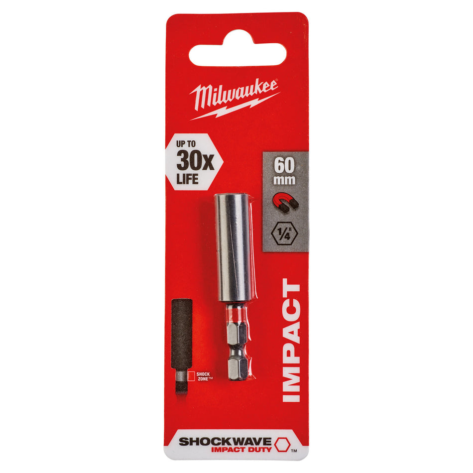 Milwaukee 4932472062 Shockwave Impact Duty Magnetic Bit Holder 60mm