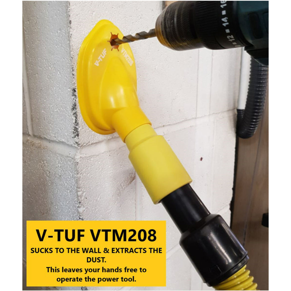 V-TUF VTM208 Drill Pod - 20mm Core Drill Shroud Tool for Dust Free Drilling