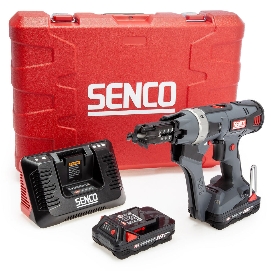 Senco DS522-18V UK Duraspin Brushless Auto-Feed Screwdriver 55mm (2 x 3.0Ah Batteries)