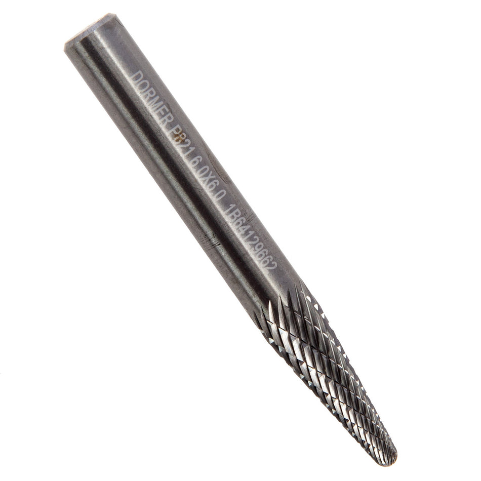 Dormer P821 Rotary Burr - Ball Nosed Cone 6.0mm x 6.0mm