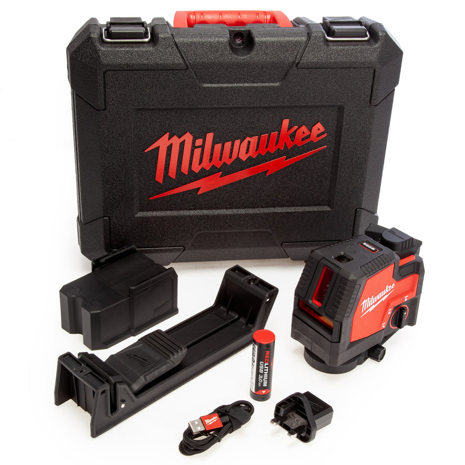 Milwaukee L4 CLLP-301C 4V Green Cross Line Laser