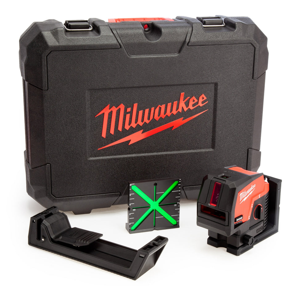 Milwaukee M12 CLLP Green Self Leveling Cross Line Laser with Plumb Points (Body Only)