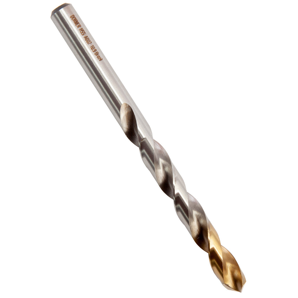 Dormer A002 HSS TiN Coated Tip Jobber Drill Bits 10.9mm (Box Of 5)