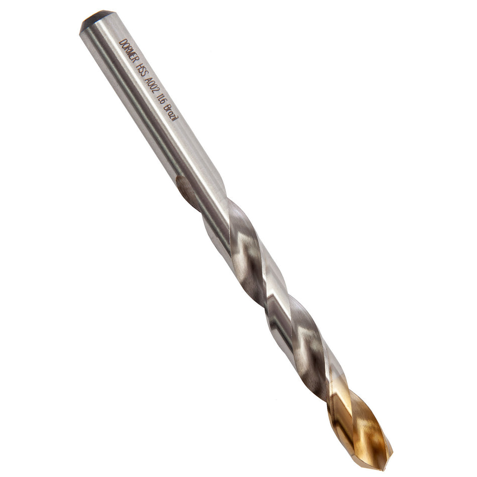 Dormer A002 HSS TiN Coated Tip Jobber Drill Bits 11.6mm (Box Of 5)