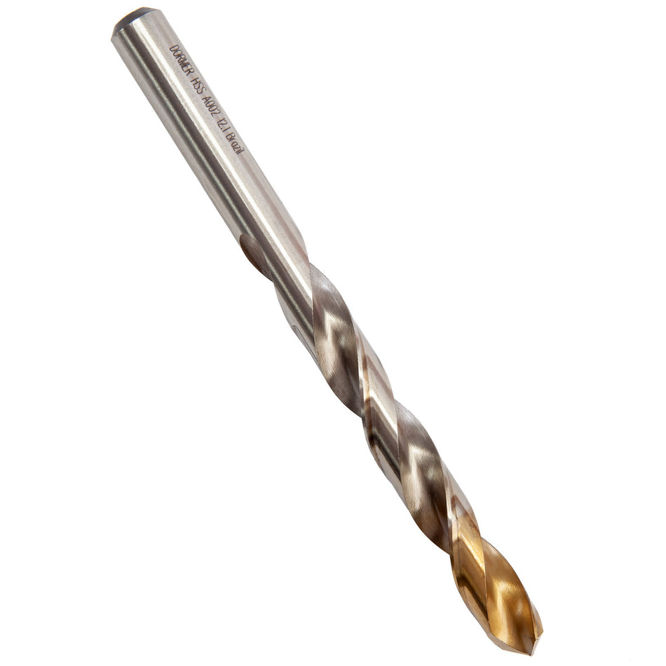 Dormer A002 HSS TiN Coated Tip Jobber Drill Bits 12.1mm (Box Of 5)