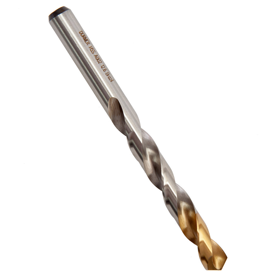 Dormer A002 HSS TiN Coated Tip Jobber Drill Bits 12.6mm (Box Of 5)