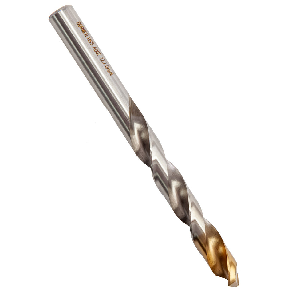 Dormer A002 HSS TiN Coated Tip Jobber Drill Bits 12.7mm (Box Of 5)