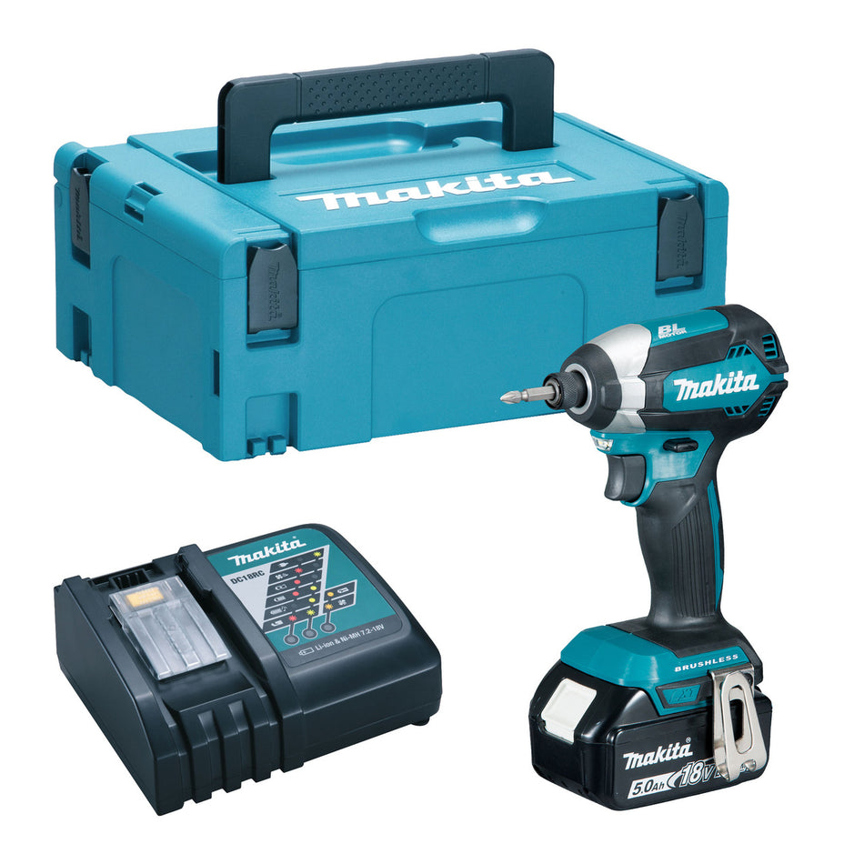 Makita DTD153 18V LXT Brushless Impact Driver (1 x 5.0Ah Battery) in MakPac