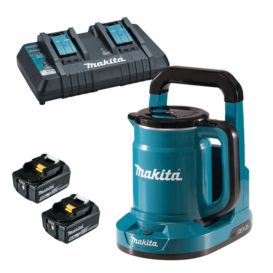 Makita DKT360 36V Cordless Kettle (2 x 5.0Ah Batteries)