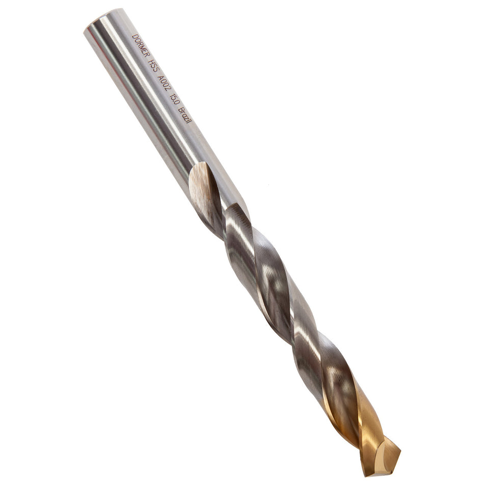 Dormer A002 HSS TiN Coated Tip Jobber Drill Bit 15.0mm