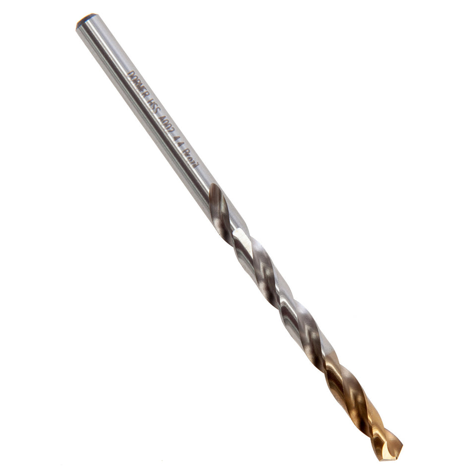 Dormer A002 HSS TiN Coated Tip Jobber Drill Bits 4.4mm (Box Of 10)