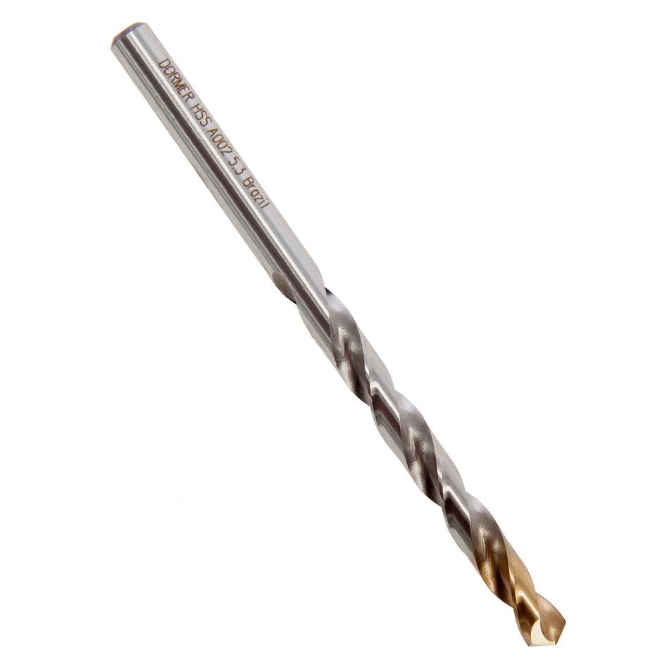 Dormer A002 HSS TiN Coated Tip Jobber Drill Bits 5.3mm (Box Of 10)