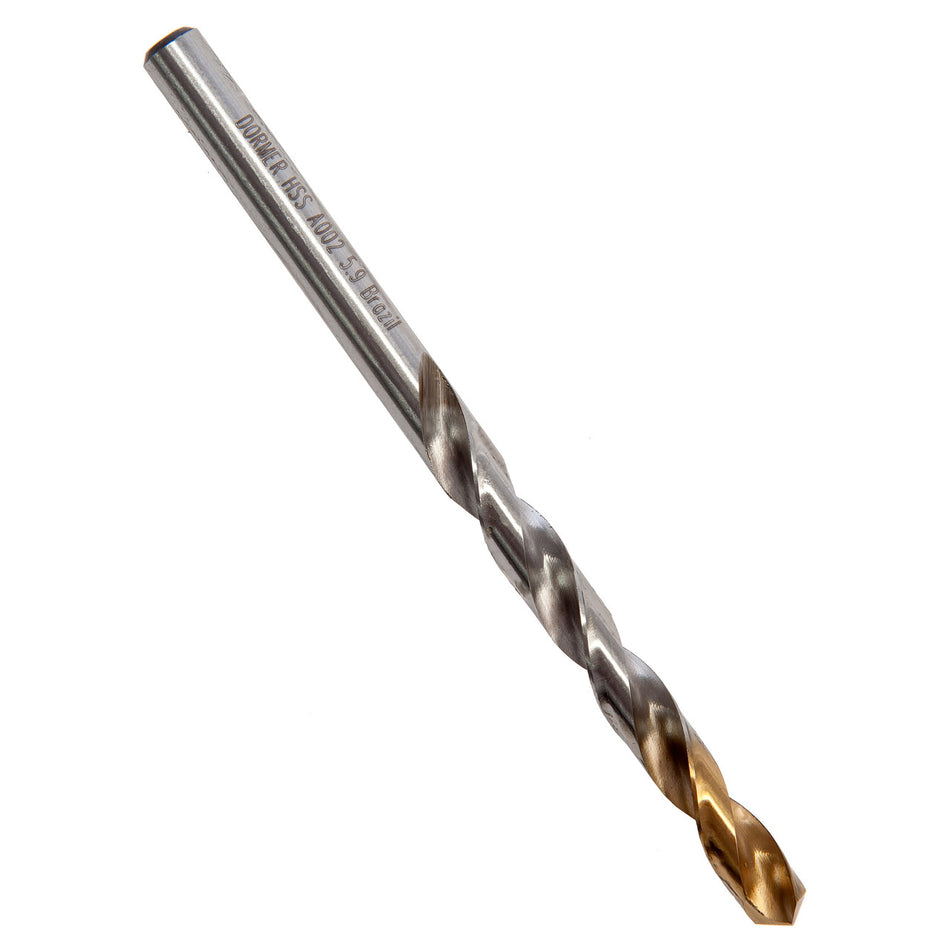 Dormer A002 HSS TiN Coated Tip Jobber Drill Bits 5.9mm (Box Of 10)