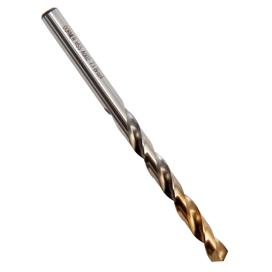 Dormer A002 HSS TiN Coated Tip Jobber Drill Bits 7.1mm (Box Of 10)