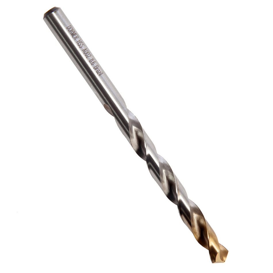 Dormer A002 HSS TiN Coated Tip Jobber Drill Bits 8.6mm (Box Of 10)