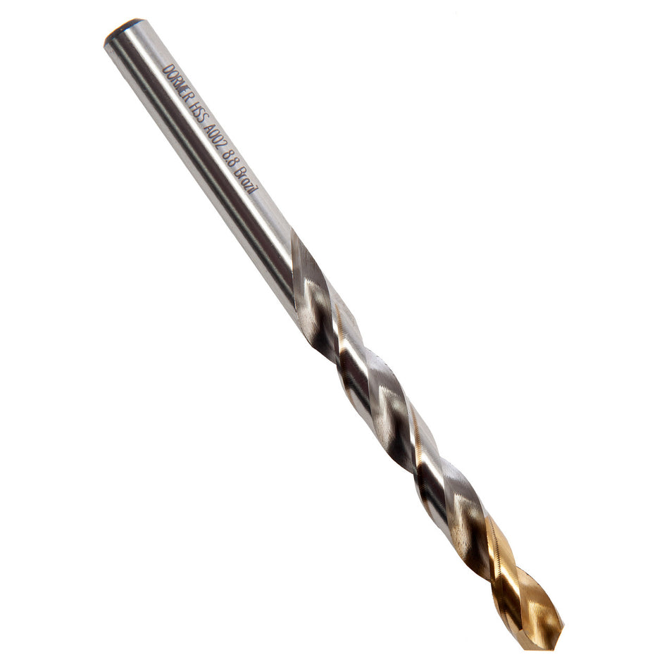 Dormer A002 HSS TiN Coated Tip Jobber Drill Bits 8.8mm (Box Of 10)