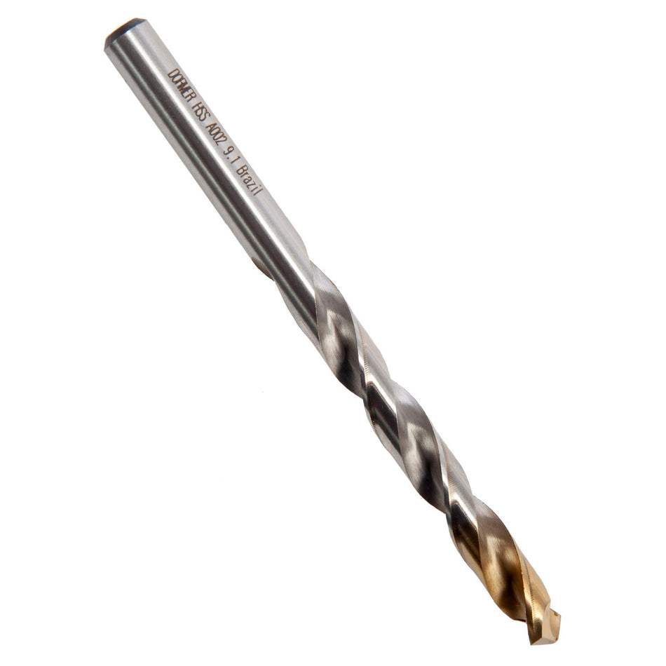 Dormer A002 HSS TiN Coated Tip Jobber Drill Bits 9.1mm (Box Of 10)