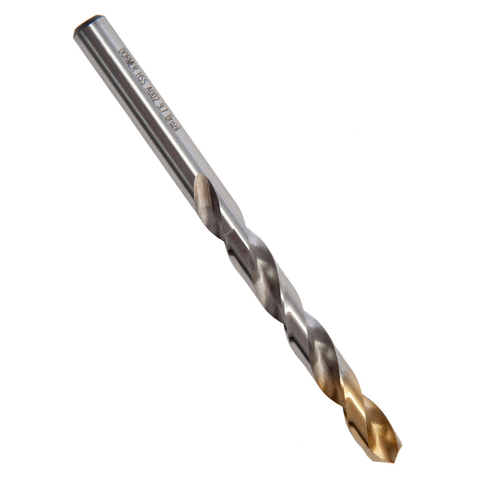 Dormer A002 HSS TiN Coated Tip Jobber Drill Bits 9.7mm (Box Of 10)