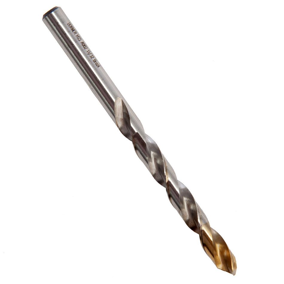 Dormer A002 HSS TiN Coated Tip Jobber Drill Bits 11/32in (Box Of 10)