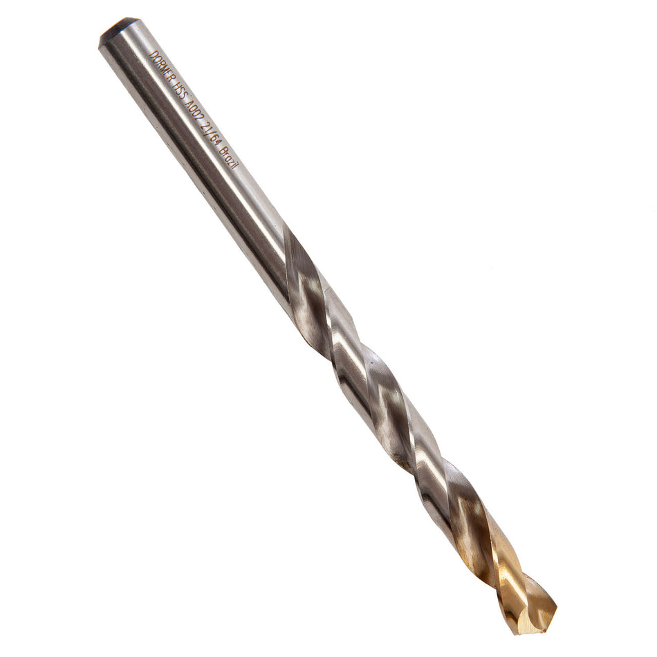 Dormer A002 HSS TiN Coated Tip Jobber Drill Bits 21/64in (Box Of 10)