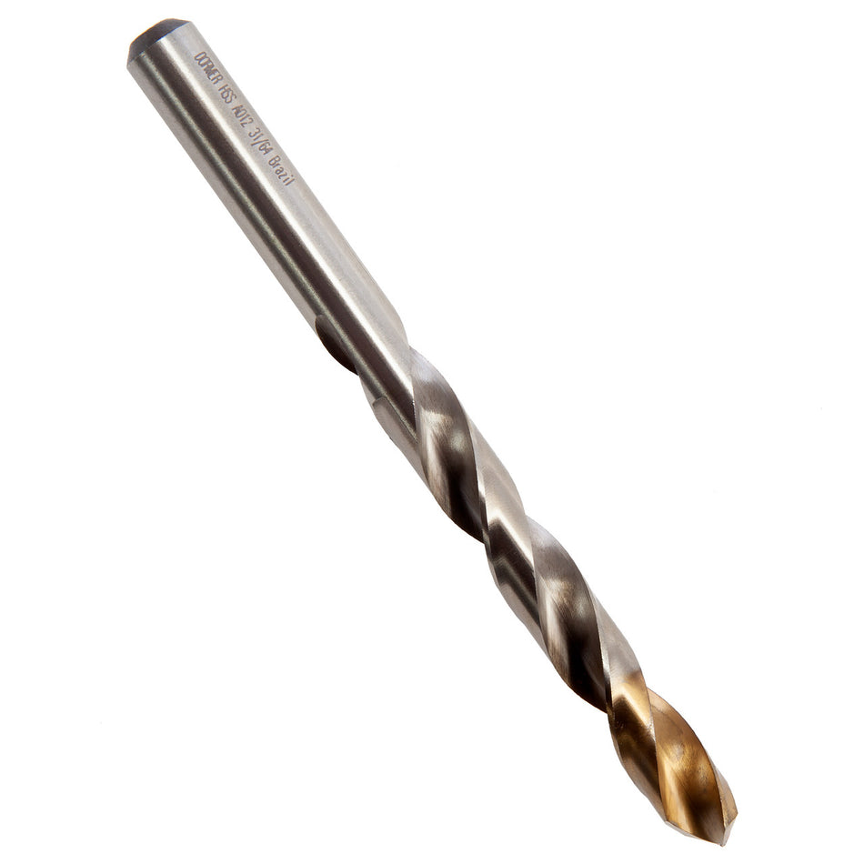 Dormer A002 HSS TiN Coated Tip Jobber Drill Bits 31/64in (Box Of 5)